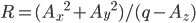 R=({{A}_{x}}^{2}+{{A}_{y}}^{2})/(q-{A}_{z})