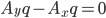 {A}_{y}q-{A}_{x}q=0