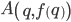 A\left({q,f\left({q}\right)}\right)