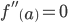 f''\left({a}\right)=0